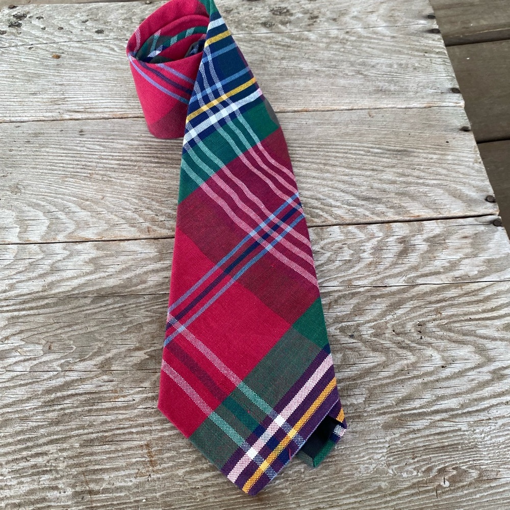 Rooster Madris Plaid Cotton Tie